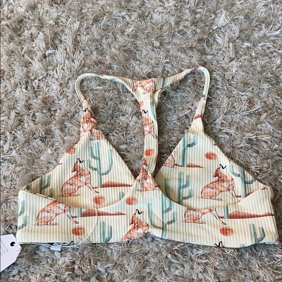 Boys + Arrows Cactus and Fox Print Bikini Top - Picture 8 of 11